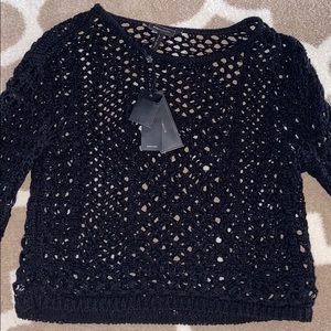 BCBG flare arm net sweater